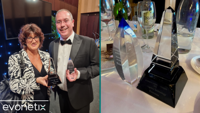 Evonetix double win for Disruptive Technology and Investment of the Year at the Business Weekly newspaper Awards